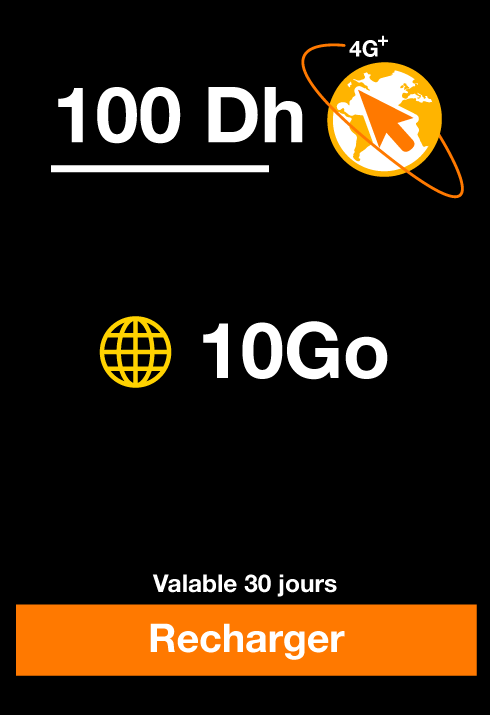Recharge 100 Dh Orange - Gratuit