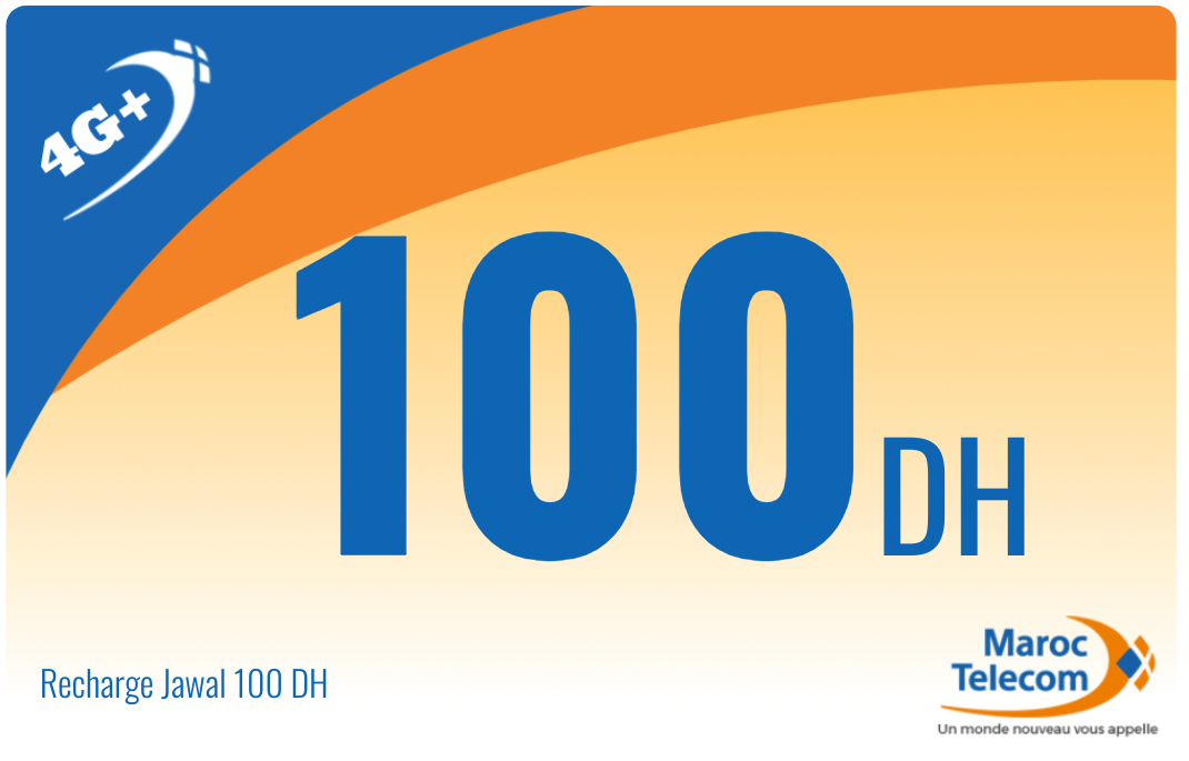 Recharge 100 Dh Maroc Telecom - Gratuit