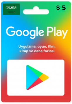 Google Play Card 5$ - Saudi Arabia